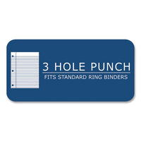 Stiff-back Pad, Medium/college Rule, 100 White 8.5 X 11 Sheets, 36/carton, Ships In 4-6 Business Days