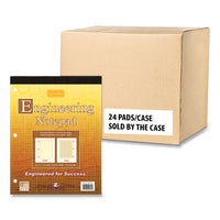 Covered Engineering Pad, 5 Sq/in Quadrille Rule, 80 Buff 8.5 X 11 Sheets, 24/carton, Ships In 4-6 Business Days