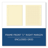 Covered Engineering Pad, 5 Sq/in Quadrille Rule, 80 Buff 8.5 X 11 Sheets, 24/carton, Ships In 4-6 Business Days