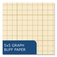 Covered Engineering Pad, 5 Sq/in Quadrille Rule, 80 Buff 8.5 X 11 Sheets, 24/carton, Ships In 4-6 Business Days