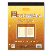 Covered Engineering Pad, 5 Sq/in Quadrille Rule, 80 Buff 8.5 X 11 Sheets, 24/carton, Ships In 4-6 Business Days
