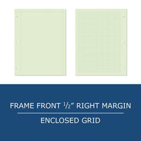 Covered Engineering Pad, 5 Sq/in Quadrille Rule, 80 Green 8.5 X 11 Sheets, 24/carton, Ships In 4-6 Business Days