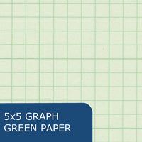 Covered Engineering Pad, 5 Sq/in Quadrille Rule, 80 Green 8.5 X 11 Sheets, 24/carton, Ships In 4-6 Business Days