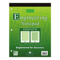 Covered Engineering Pad, 5 Sq/in Quadrille Rule, 80 Green 8.5 X 11 Sheets, 24/carton, Ships In 4-6 Business Days