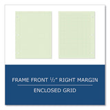 Engineer Pad, (0.5" Margins), Quad Rule (5 Sq/in, 1 Sq/in), 200 Lt Green 8.5x11 Sheets/pad, 12/ct, Ships In 4-6 Business Days