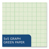 Engineer Pad, (0.5" Margins), Quad Rule (5 Sq/in, 1 Sq/in), 200 Lt Green 8.5x11 Sheets/pad, 12/ct, Ships In 4-6 Business Days