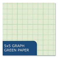 Engineer Pad, (1.25" Margin), Quad Rule (5 Sq/in, 1 Sq/in), 100 Lt Green 8.5x11 Sheets/pad, 24/ct, Ships In 4-6 Business Days