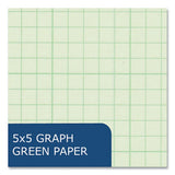 Engineer Pad, (1.25" Margin), Quad Rule (5 Sq/in, 1 Sq/in), 100 Lt Green 8.5x11 Sheets/pad, 24/ct, Ships In 4-6 Business Days