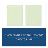 Engineer Pad, (1.25" Margin), Quad Rule (5 Sq/in, 1 Sq/in), 200 Lt Green 8.5x11 Sheets/pad, 12/ct, Ships In 4-6 Business Days