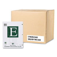 Engineer Filler Paper, 3-hole, Frame Format/quad Rule (5 Sq/in, 1 Sq/in) 500 Sheets/pk, 5/carton, Ships In 4-6 Business Days