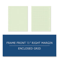 Engineer Filler Paper, 3-hole, Frame Format/quad Rule (5 Sq/in, 1 Sq/in) 500 Sheets/pk, 5/carton, Ships In 4-6 Business Days