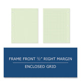 Engineer Filler Paper, 3-hole, Frame Format/quad Rule (5 Sq/in, 1 Sq/in) 500 Sheets/pk, 5/carton, Ships In 4-6 Business Days