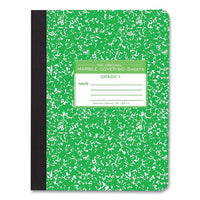 Ruled Composition Book, Grade 1 Manuscript Format, Green Marble Cover, (80) 9.75 X 7.5 Sheet, 48/ct, Ships In 4-6 Bus Days