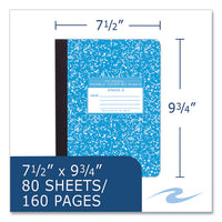 Ruled Composition Book, Grade 2 Manuscript Format, Blue Marble Cover, (80) 9.75 X 7.5 Sheet, 48/ct, Ships In 4-6 Bus Days