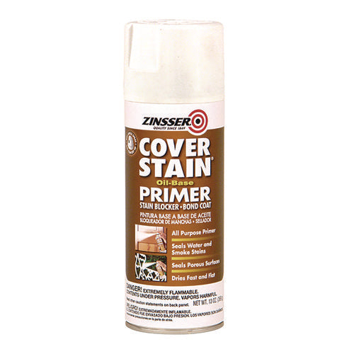 Cover Stain Oil-based Spray Primer, Interior/exterior, Flat White, 13 Oz Aerosol Can, 6/carton