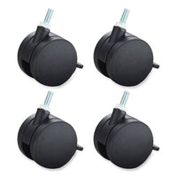 Carpet Casters For Alphabetter Desks, 2.5" Wheel, Black, 4/set