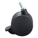 Hard Floor Casters For Alphabetter Desks, 2.5" Wheel, Black, 4/set