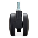 Hard Floor Casters For Alphabetter Desks, 2.5" Wheel, Black, 4/set