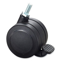 Hard Floor Casters For Alphabetter Desks, 2.5" Wheel, Black, 4/set