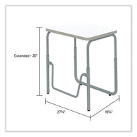 Alphabetter 2.0 Height-adjust Student Desk With Pendulum Bar, 27.75 X 19.75 X 22 To 30, Dry Erase, Ships In 1-3 Business Days