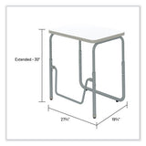 Alphabetter 2.0 Height-adjust Student Desk With Pendulum Bar, 27.75 X 19.75 X 22 To 30, Dry Erase, Ships In 1-3 Business Days