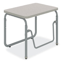 Alphabetter 2.0 Height-adjust Student Desk W/pendulum Bar, 27.75 X 19.75 X 22 To 30, Pebble Gray, Ships In 1-3 Business Days