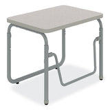 Alphabetter 2.0 Height-adjust Student Desk W/pendulum Bar, 27.75 X 19.75 X 22 To 30, Pebble Gray, Ships In 1-3 Business Days