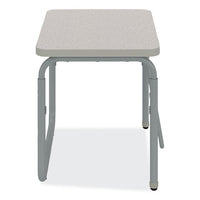 Alphabetter 2.0 Height-adjust Student Desk W/pendulum Bar, 27.75 X 19.75 X 22 To 30, Pebble Gray, Ships In 1-3 Business Days