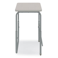 Alphabetter 2.0 Height-adjust Student Desk W/pendulum Bar, 27.75 X 19.75 X 22 To 30, Pebble Gray, Ships In 1-3 Business Days