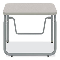 Alphabetter 2.0 Height-adjust Student Desk W/pendulum Bar, 27.75 X 19.75 X 22 To 30, Pebble Gray, Ships In 1-3 Business Days