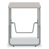 Alphabetter 2.0 Height-adjust Student Desk W/pendulum Bar, 27.75 X 19.75 X 22 To 30, Pebble Gray, Ships In 1-3 Business Days