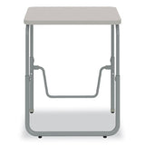 Alphabetter 2.0 Height-adjust Student Desk W/pendulum Bar, 27.75 X 19.75 X 22 To 30, Pebble Gray, Ships In 1-3 Business Days