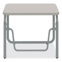 Alphabetter 2.0 Height-adjust Student Desk W/pendulum Bar, 27.75 X 19.75 X 22 To 30, Pebble Gray, Ships In 1-3 Business Days