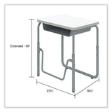 Alphabetter 2.0 Height-adjust Student Desk With Pendulum Bar, 27.75 X 19.75 X 22 To 30, Dry Erase, Ships In 1-3 Business Days