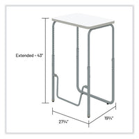 Alphabetter 2.0 Height-adjust Student Desk With Pendulum Bar, 27.75 X 19.75 X 29 To 43, Dry Erase, Ships In 1-3 Business Days