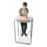 Alphabetter 2.0 Height-adjust Student Desk With Pendulum Bar, 27.75 X 19.75 X 29 To 43, Dry Erase, Ships In 1-3 Business Days