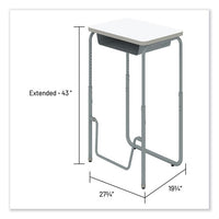 Alphabetter 2.0 Height-adjust Student Desk With Pendulum Bar, 27.75 X 19.75 X 29 To 43, Dry Erase, Ships In 1-3 Business Days