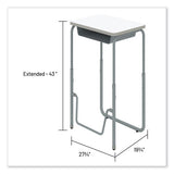 Alphabetter 2.0 Height-adjust Student Desk With Pendulum Bar, 27.75 X 19.75 X 29 To 43, Dry Erase, Ships In 1-3 Business Days