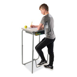 Alphabetter 2.0 Height-adjust Student Desk With Pendulum Bar, 27.75 X 19.75 X 29 To 43, Dry Erase, Ships In 1-3 Business Days