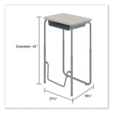 Alphabetter 2.0 Height-adjust Student Desk W/pendulum Bar, 27.75 X 19.75 X 29 To 43, Pebble Gray, Ships In 1-3 Business Days