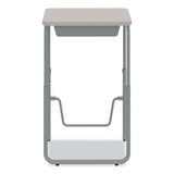 Alphabetter 2.0 Height-adjust Student Desk W/pendulum Bar, 27.75 X 19.75 X 29 To 43, Pebble Gray, Ships In 1-3 Business Days
