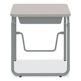 Alphabetter 2.0 Height-adjust Student Desk W/pendulum Bar, 27.75 X 19.75 X 29 To 43, Pebble Gray, Ships In 1-3 Business Days