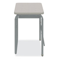 Alphabetter 2.0 Height-adjust Student Desk W/pendulum Bar, 27.75 X 19.75 X 29 To 43, Pebble Gray, Ships In 1-3 Business Days