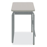 Alphabetter 2.0 Height-adjust Student Desk W/pendulum Bar, 27.75 X 19.75 X 29 To 43, Pebble Gray, Ships In 1-3 Business Days