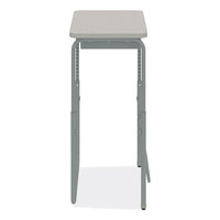 Alphabetter 2.0 Height-adjust Student Desk W/pendulum Bar, 27.75 X 19.75 X 29 To 43, Pebble Gray, Ships In 1-3 Business Days