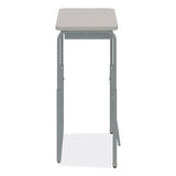 Alphabetter 2.0 Height-adjust Student Desk W/pendulum Bar, 27.75 X 19.75 X 29 To 43, Pebble Gray, Ships In 1-3 Business Days
