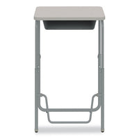 Alphabetter 2.0 Height-adjust Student Desk W/pendulum Bar, 27.75 X 19.75 X 29 To 43, Pebble Gray, Ships In 1-3 Business Days