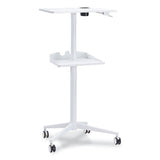 Vum Mobile Workstation, 30.75" X 22.28" X 36.12" To 48.25", White, Ships In 1-3 Business Days