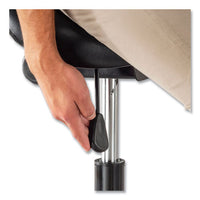Twixt Extended-height Saddle Seat Stool, Backless, Supports 300lb, 22.9" To 32.7" High Black Seat, Ships In 1-3 Business Days