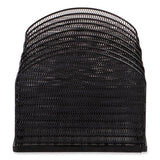 Onyx Mesh Desk Organizer, 8 Upright Sections, Letter To Legal Size Files, 19.25 X 10.87 X 8.5, Black, Ships In 1-3 Bus Days